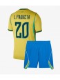 Brazílie Lucas Paqueta #20 Domácí dres pro děti MS 2026 Krátký Rukáv (+ trenýrky)